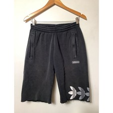 Adidas Originals Mens Adicolor Tricolor Trefoil Black Sweat Shorts Size S