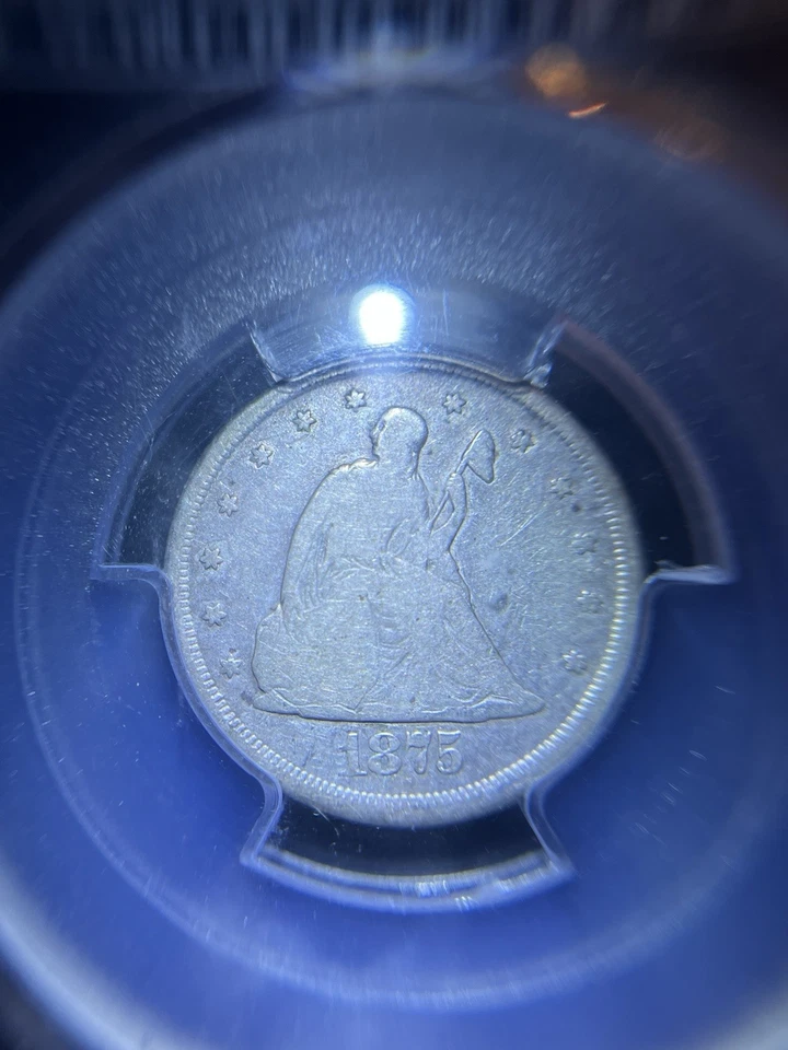 1875-CC Twenty Cent Piece F12 PCGS - Image 2 of 3