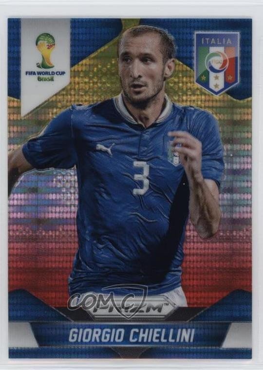 2014 Panini Prizm World Cup Yellow & Red Pulsar Giorgio Chiellini #125 u3s