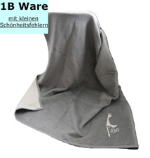 Kuscheldecke 150x200 Baumwolle Wohndecke weich warm Biederlack Sylt grau 1b