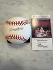 EDWIN DIAZ METS SIGNED OML BASEBALL Duel Cert JSA  Rookie Signature