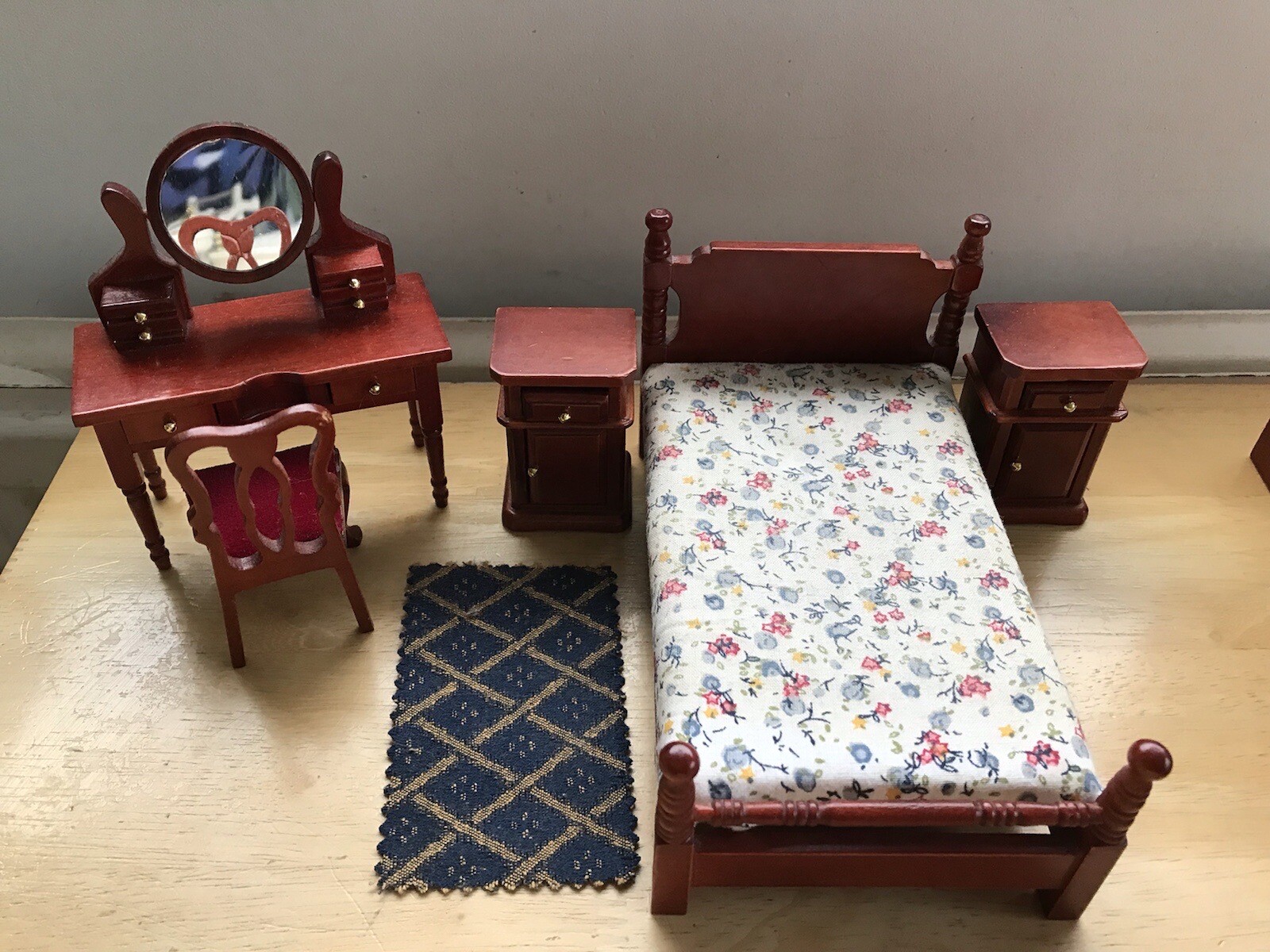 Dolls House Furniture Bundle Vintage Wooden 1/8 Size VGC eBay