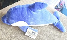 New Vintage Animal Alley Toys R Us Large Blue Dolphin Plush Toy 22"