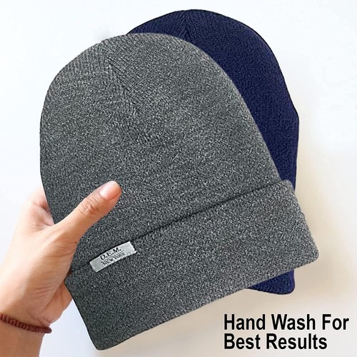 D.E.M New York Unisex Beanie Mützen 2er Pack - Mütze - Totenkopf Mützen Strickmütze für Winter