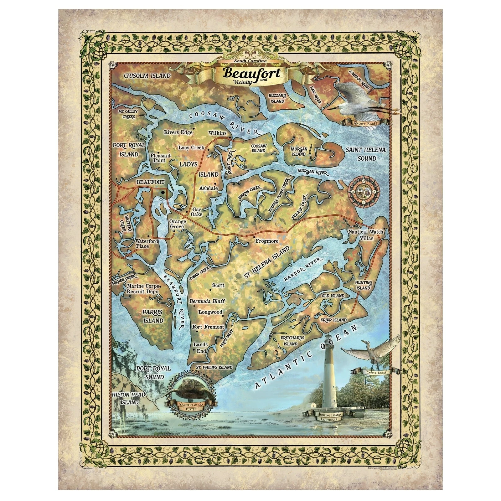 Handmade vintage/retro afiches y grabados de decoración para el Hogar