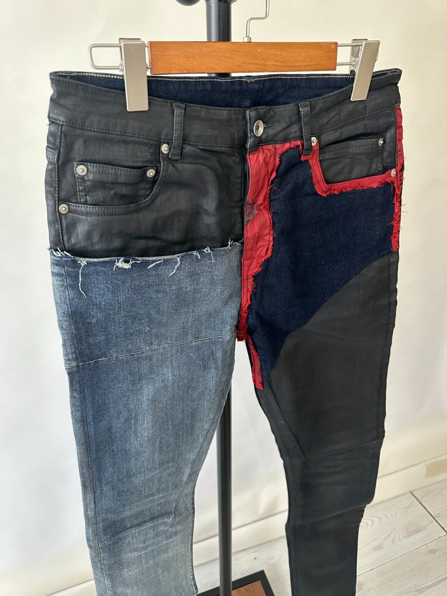 【RICK OWENS】DRKSHDW HOLLYWOOD デトロイトカット デニム DRKSHDW - DETROIT CUT WAX JEANS
