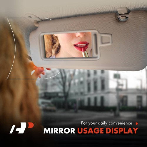 A-Premium Front Left DriverSide Beige Sun Visor w/ Mirror for Honda Civic 09-11 - Picture 3 of 8