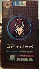 Spyder Men's Boxer Briefs 4 Pack Poly Spandex Performance Underwear Large