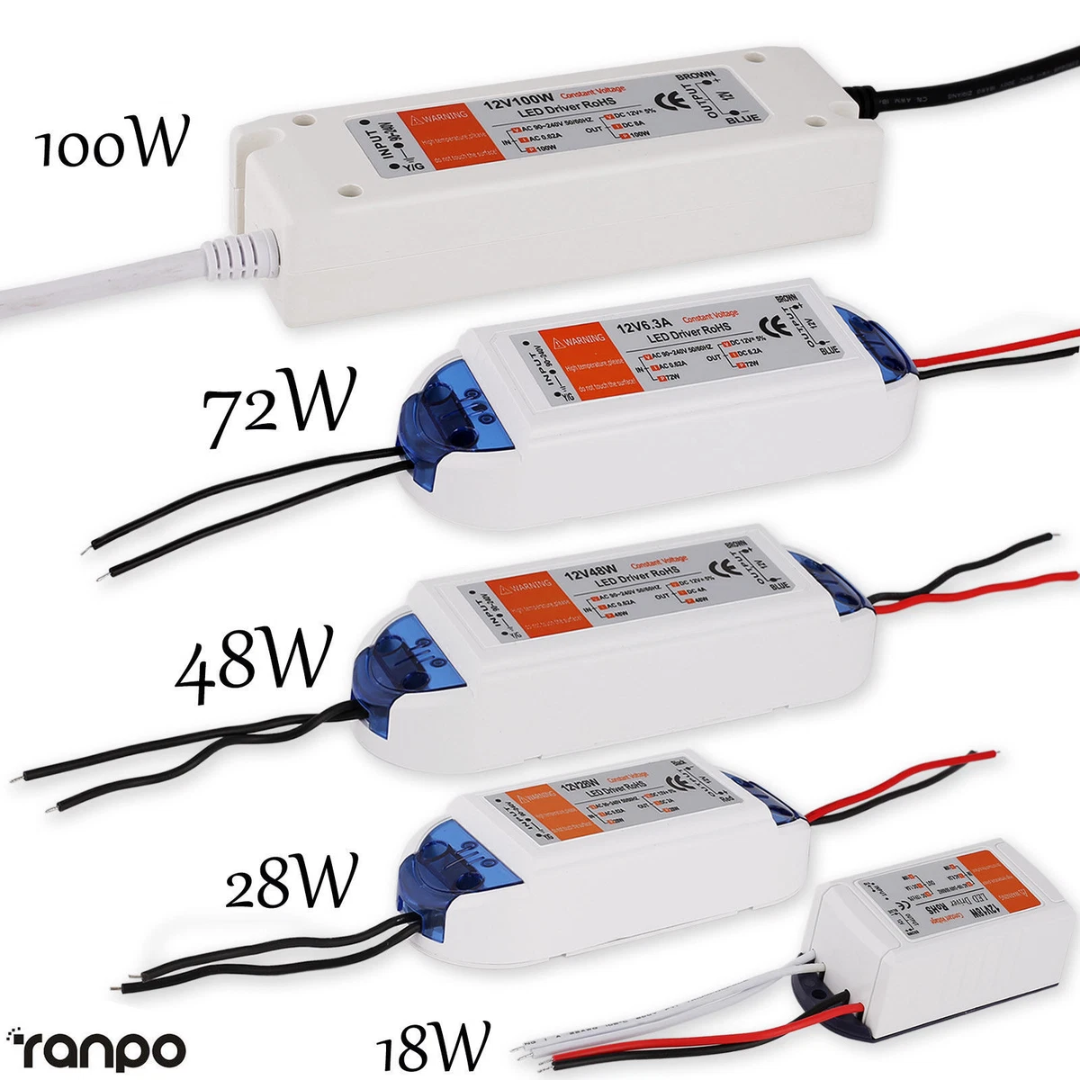 LED Driver Adapter AC 220 240V To DC 12V Transformer Power Supply