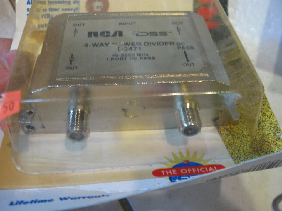 NEW RCA DSS Satellite 4-Way Power Divider Splitter 1 Port DC pass TV  # D2471 - Image 4 of 4