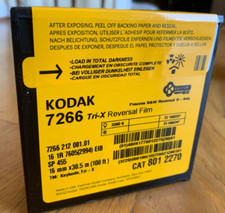 Kodak TRI-X 7266 16mm 100ft B W Reversal Movie Film - NEW Fresh from Kodak