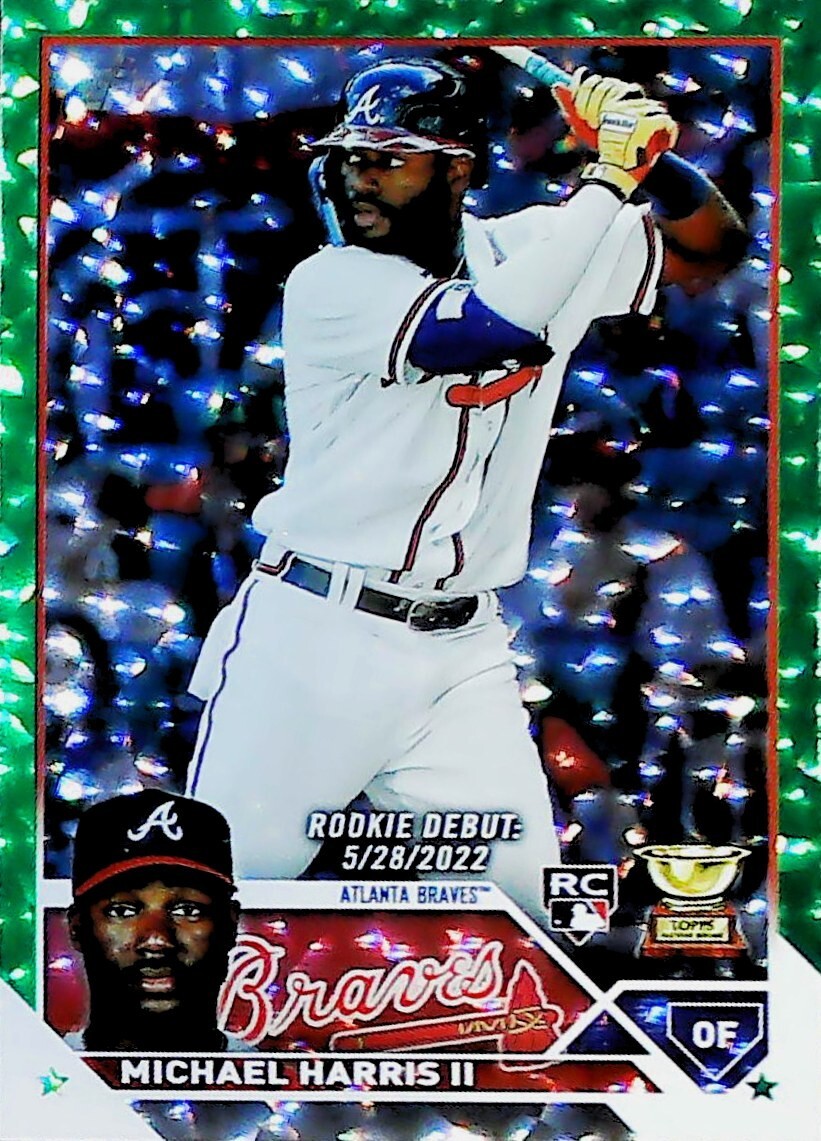2023 Topps Update GREEN FOIL /499 US225 MICHAEL HARRIS II ROOKIE ATLANTA BRAVES