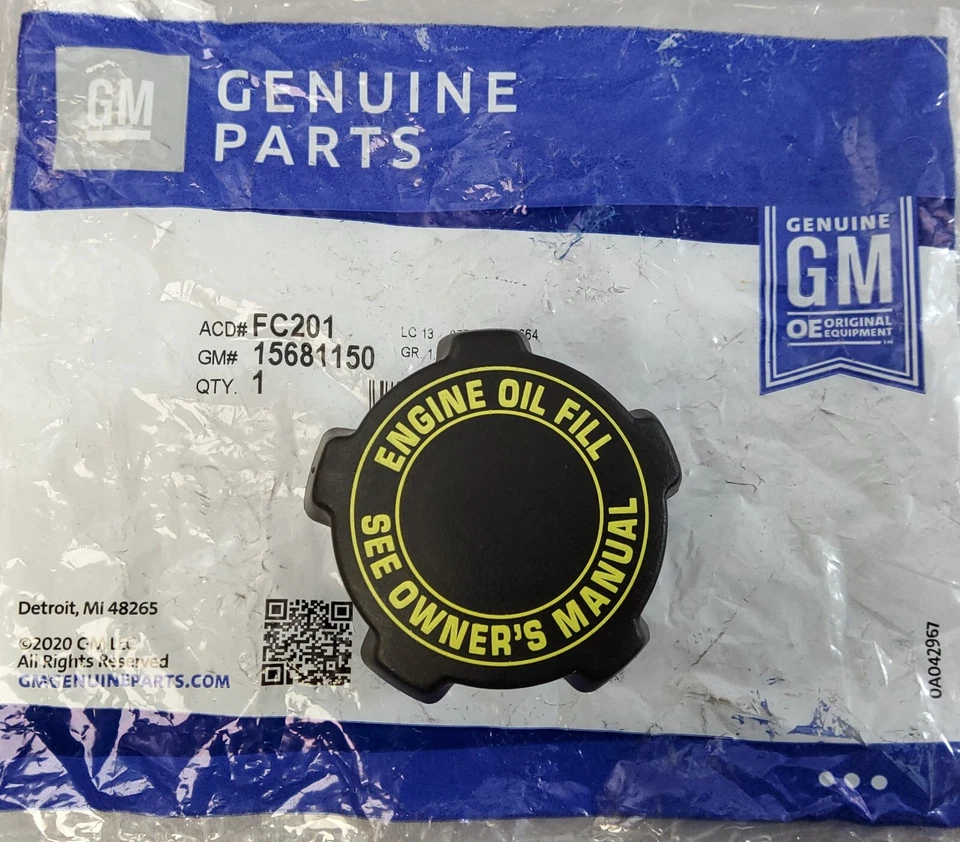 Nueva tapa de llenado de aceite de motor GM genuina para camioneta 91-95 C/K 90-94 Blazer con 454 Foto 2 de 4