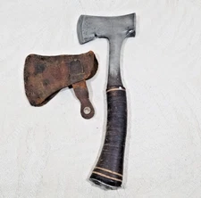 VINTAGE ESTWING AXE HATCHET WITH SHEATH 13” USA SINGLE BIT OUTDOOR CAMP