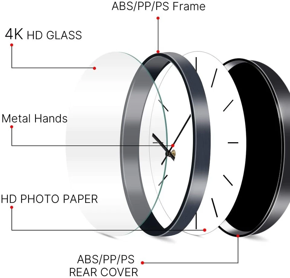 Superman Batman Wall Clock 12" Large Personalized option with adding names E111 - Image 3 of 4