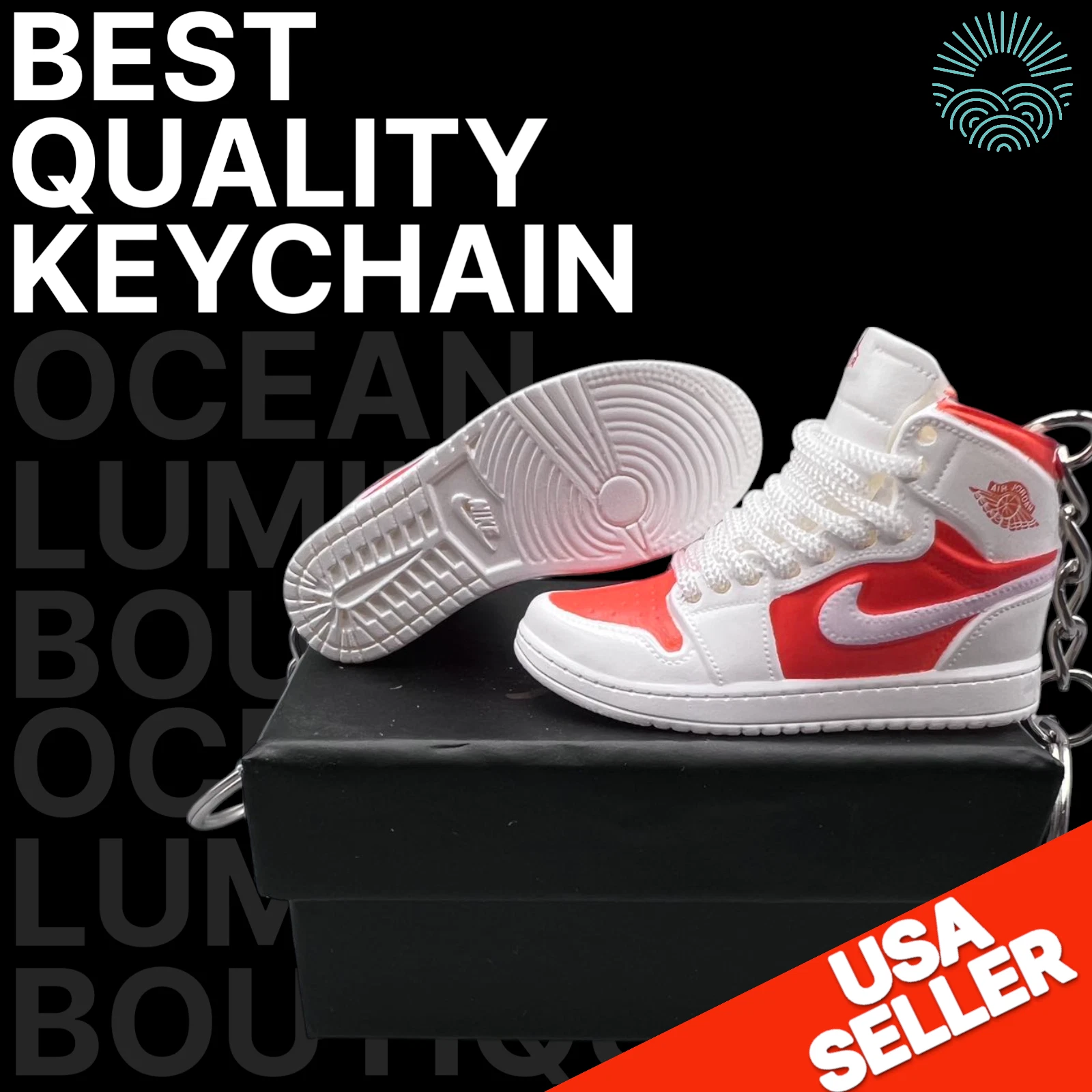 Porte clés Mini Baskets Air Jordan 3D, Baskets Basket de Collection, Options Boîte