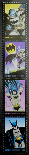 4932-4935 MNH 2014 Batman Gotham City Caped Crusader Bat Signal DC Comics Kane