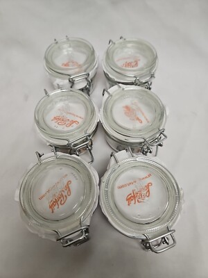 LOT OF 6 7oz  200ml la parfait Super Terrine french  Glass jar JARS CANNING New