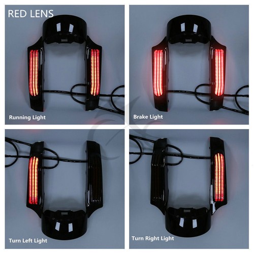 Rear Fender Fascia LED Light Fit For Harley Touring Electra Road Glide King 14+ - Picture 9 of 16