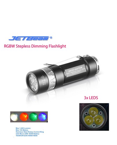 Jetbeam RRT03 RGBW Dimmerazione Stepless 1400LM Controllo Rotante Torcia EDC + Batteria - Foto 33 di 44