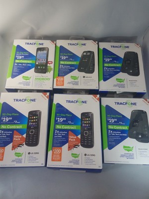 Lot of 6 Tracfones LG 329G, alcatel a394c, LG 441g, alcatel pixi | eBay