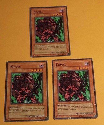 3X Kryuel PGD-006 - Yugioh Yu Gi Oh! 3 Playset