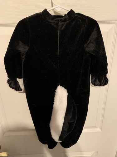 Lil' Stinker Skunk Plush Costume Infant Baby Size 18-24 Months Suit Hood Booties - Picture 2 of 12