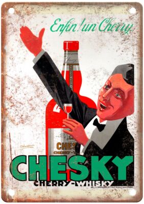 1935 Vintage Liquor Poster Retro Look Reproduction Metal Sign E821