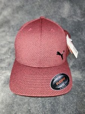 PUMA ALLOY CAT FLEXFIT HAT MENS L/XL LARGE X-LARGE BURGUNDY NEW 20997733