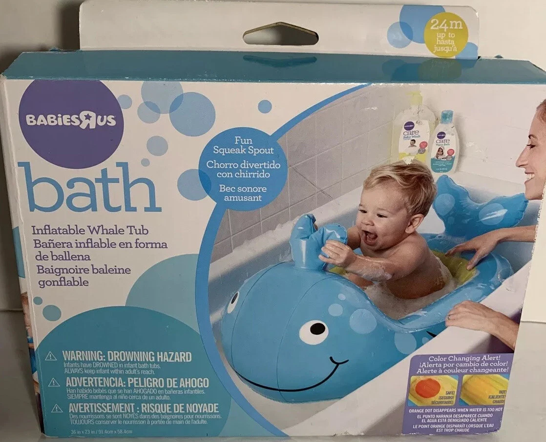 Inflatable Whale Tub from Babies-R-US ~ 36” X 23” ~Perfect For Travel~New In Box