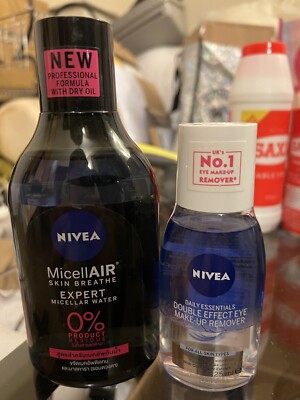 2 Flaschen Niver Micell Air Make Up Entferner und Double Effect Augen Make Up Entferner