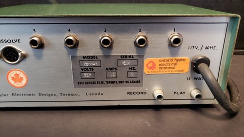 Vintage Taylor Electronic Designs Model 2200-05 Editing - Picture 7 of 10