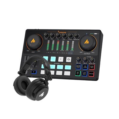 Audio Interface with Studio Headphone-Podcast Equipment-MAONO-MaonoCaster-All...