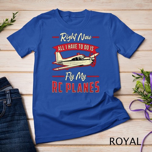 Fly My RC Planes RC Model Airplane Pilot Vintage RC Plane T-Shirt Unisex T-shirt - Picture 13 of 15