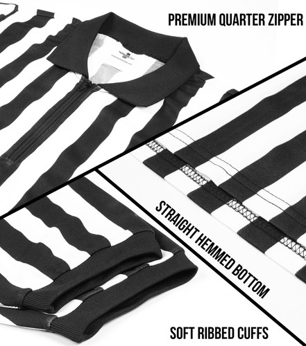 Exxact Sports Referee Shirt Men, Athletic Fit Basketball Referee Shirt for Sport - Picture 13 of 16