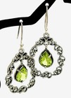 NWOT Or Paz Sterling Silver 925 Green Peridot Lace Dangle Earrings Israel PZ /au — photo 1