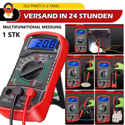 Profi Digital Multimeter Messgerät Voltmeter Strom Amperemeter Kapazität Prüfer