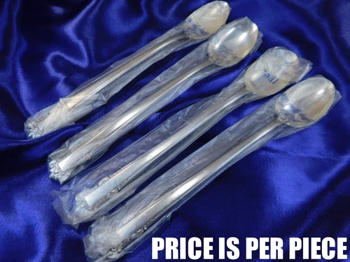 LUNT ENGLISH SHELL STERLING SILVER ICED TEA SPOON - UNUSED CONDITION