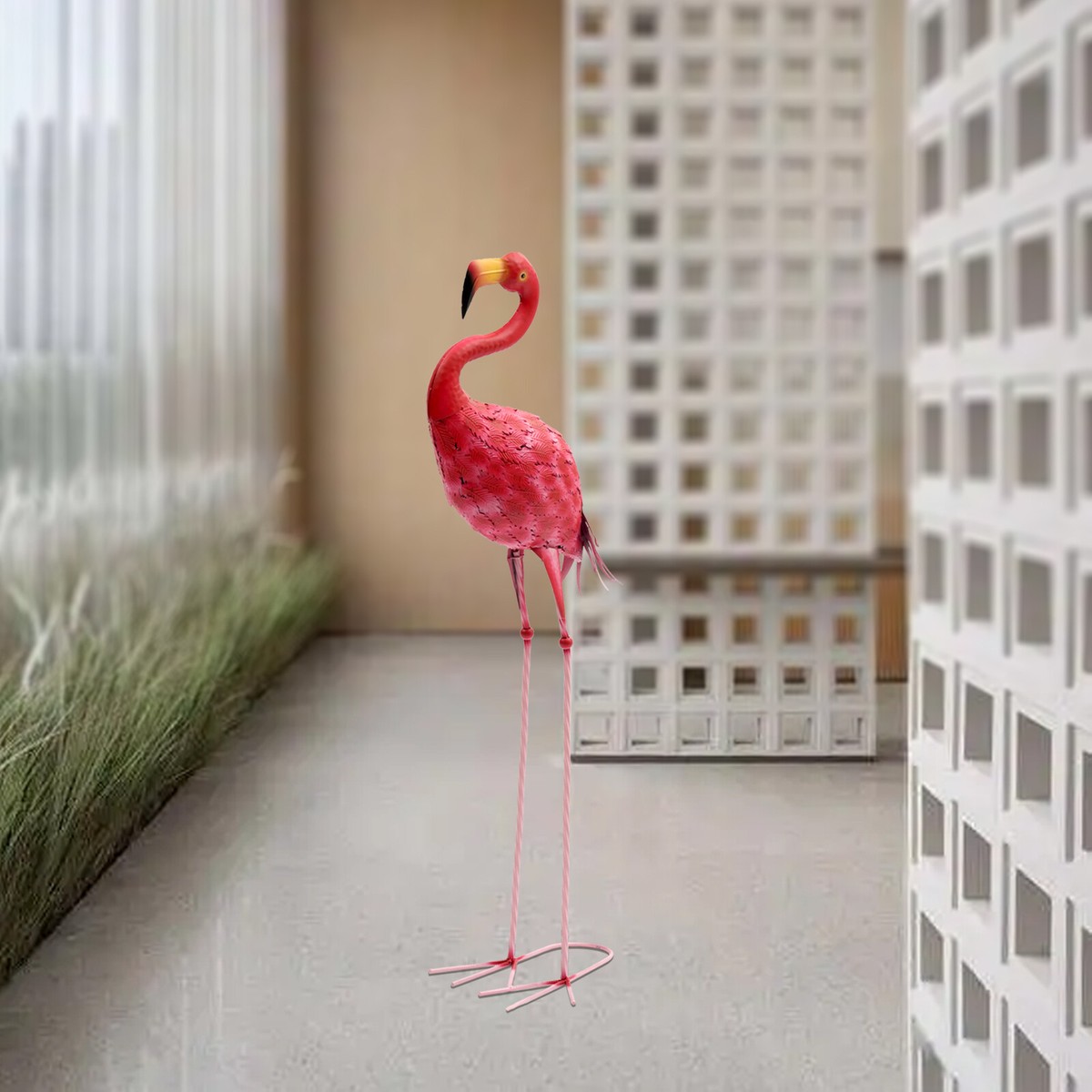 Flamingo Garden Decor Metal Flamingo Garden Statues Red Flamingo Yard Art  Outdoor Sculptures Patio Outdoor Ornaments, image size:1200x1200