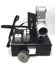 SANKYO 1960s Model  Auto 5X 8mm Movie Camera With Case "Working"