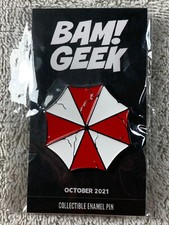 LE Resident Evil Umbrella Corporation Logo Enamel Pin Bam Box Exclusive Geek Box