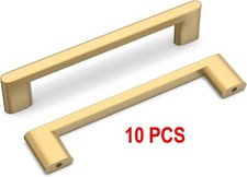 10 Pack Brushed Brass Cabinet Pulls 5 inch Hole Center Gold Kitchen Cabinet Pull
