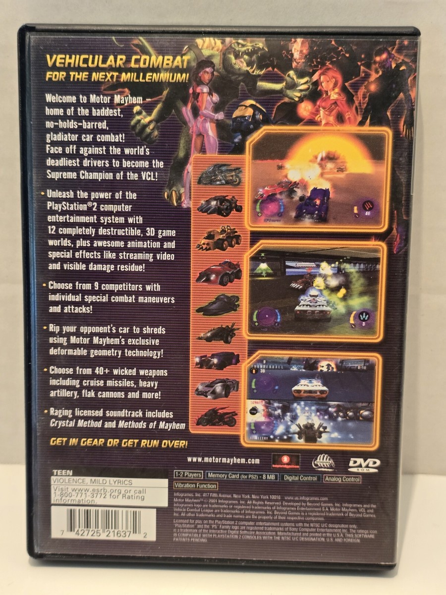 Motor Mayhem: Vehicular Combat League (Sony PlayStation 2, 2001