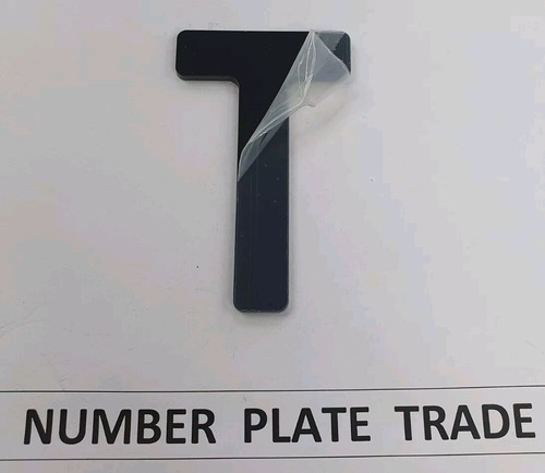 4D Acrylic GLOSS Black Letter 3mm Raised DIY Registration UK REG 3M | T x20 pcs - Picture 4 of 5