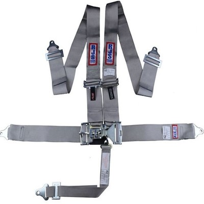 RJS Racing Equipment 1130207 5-Point Latch and Link Racing Harness Grey