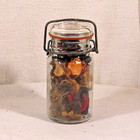 Scented Potpourri in a Glass Jar Canister Bail Lid, 5-3/8 inches tall