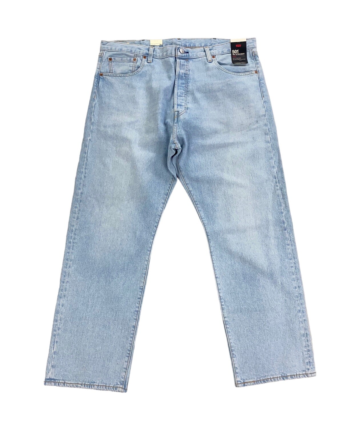 НОВЫЕ мужские джинсы Levis Strauss 501 93 прямого кроя Basil светло-голубого цвета из стрейчевого денима