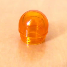 VTG Hot Rod Dashboard Indicator Light Lens BRIGHT ORANGE (15.75 x 15.75mm)