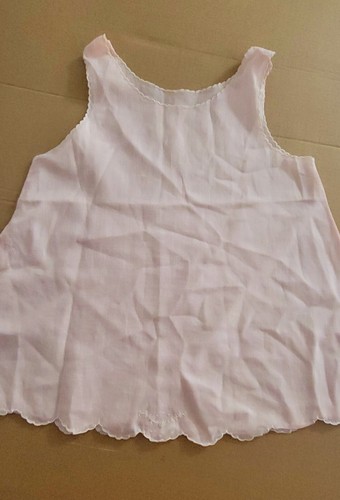 Antique Vtg 1940's Girl's Baptism Lot Dress Slip (Pink) Gown Bonnet Wrap (Ivory) - Picture 8 of 23