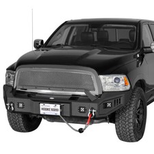 Full-width Front Bumper W Winch Plate Fit 2009-2012 Dodge Ram 1500 Aftermarket